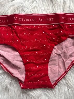 Victoria's Secret Cotton Lingerie Logo Hiphugger Panty Size M